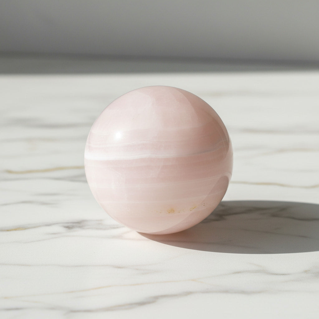 Calcit Kugel Rosa - Geborgenheit & innere Balance CrystalScents
