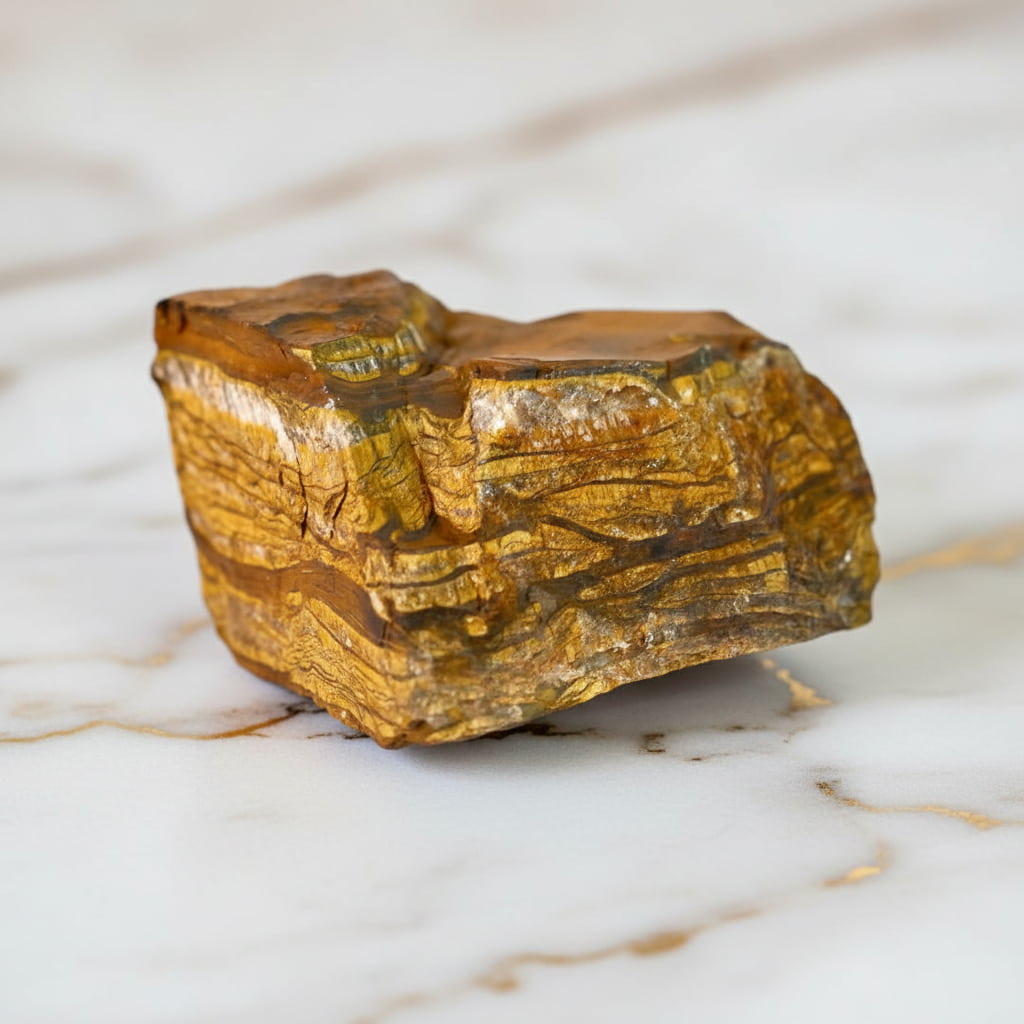 Großer Tigerauge Rohstein – Balance & Stärke CrystalScents