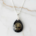 Obsidian Halskette „Baum des Lebens“ CrystalScents
