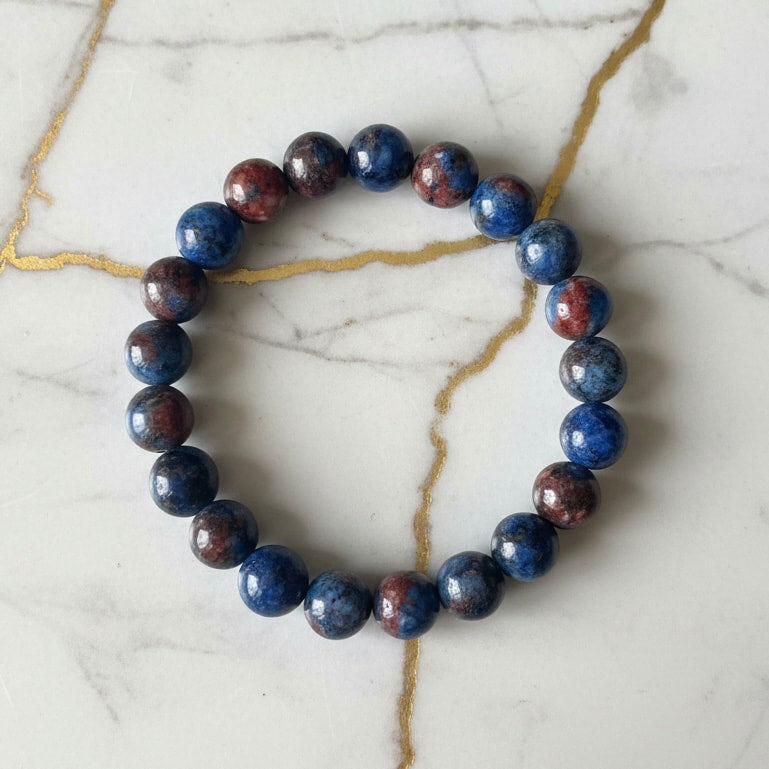 Phönix Lapislazuli Kugelarmband 8 mm – Naturstein Armband CrystalScents