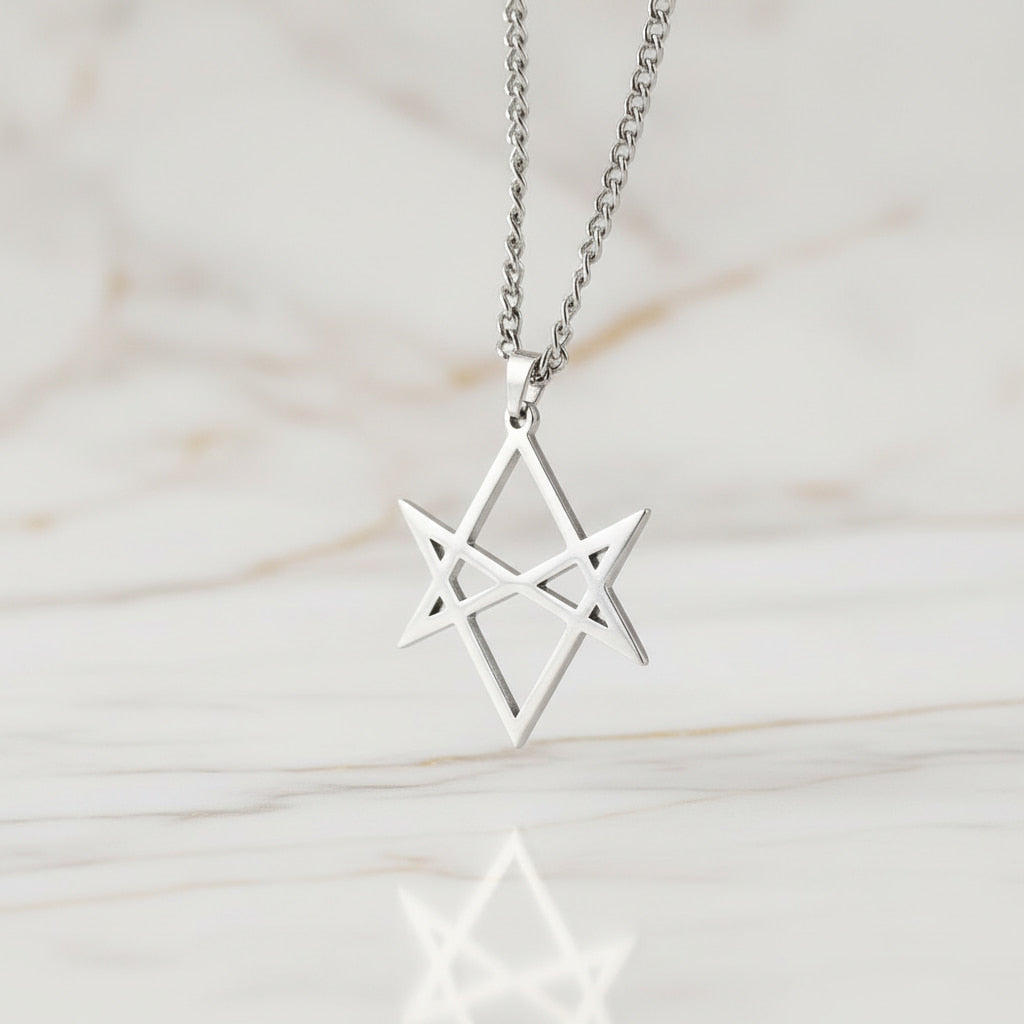 Halskette – Silber mit geometrischem Stern-Anhänger CrystalScents