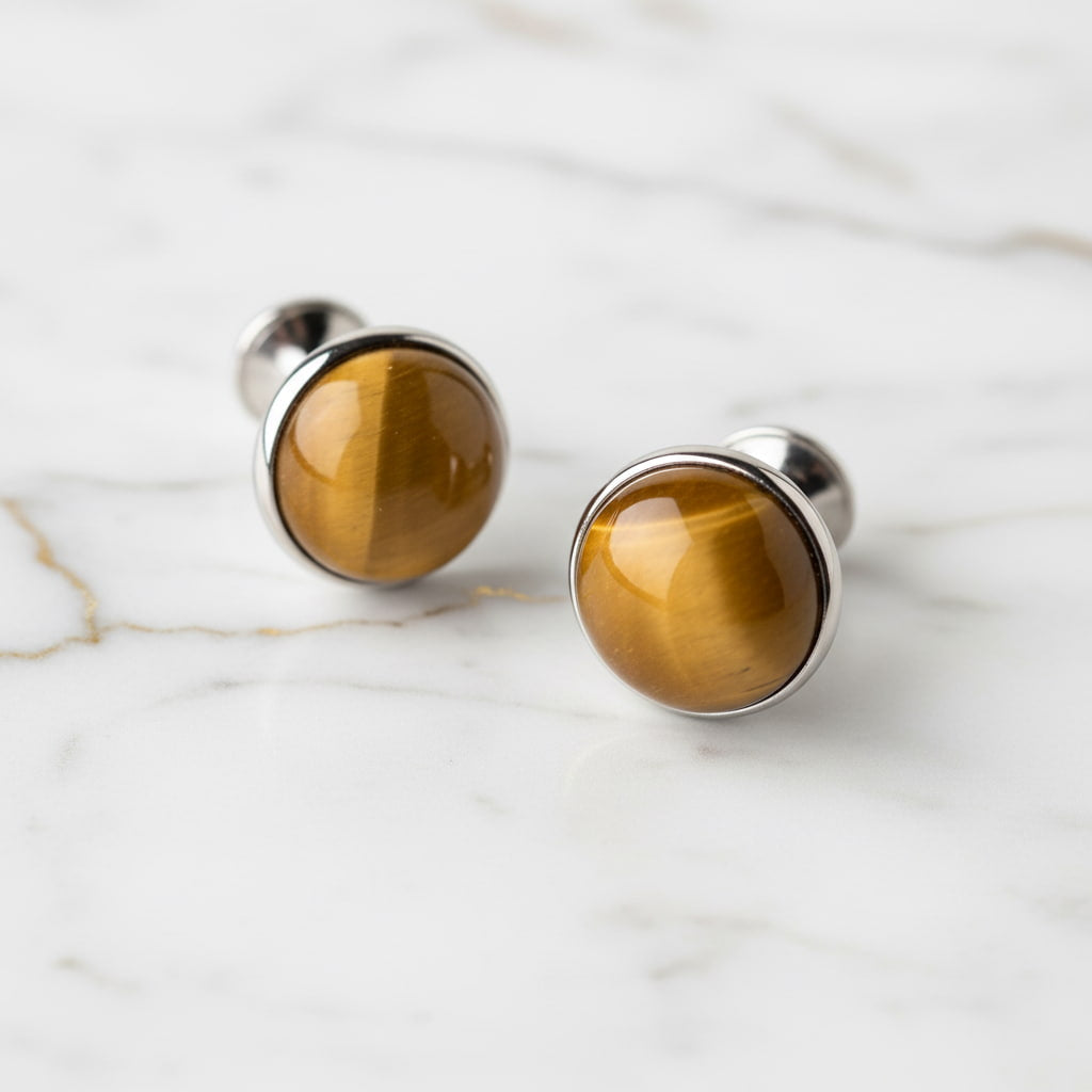 Tigerauge - Silberne Manschettenknöpfe JETZT sichern CrystalScents