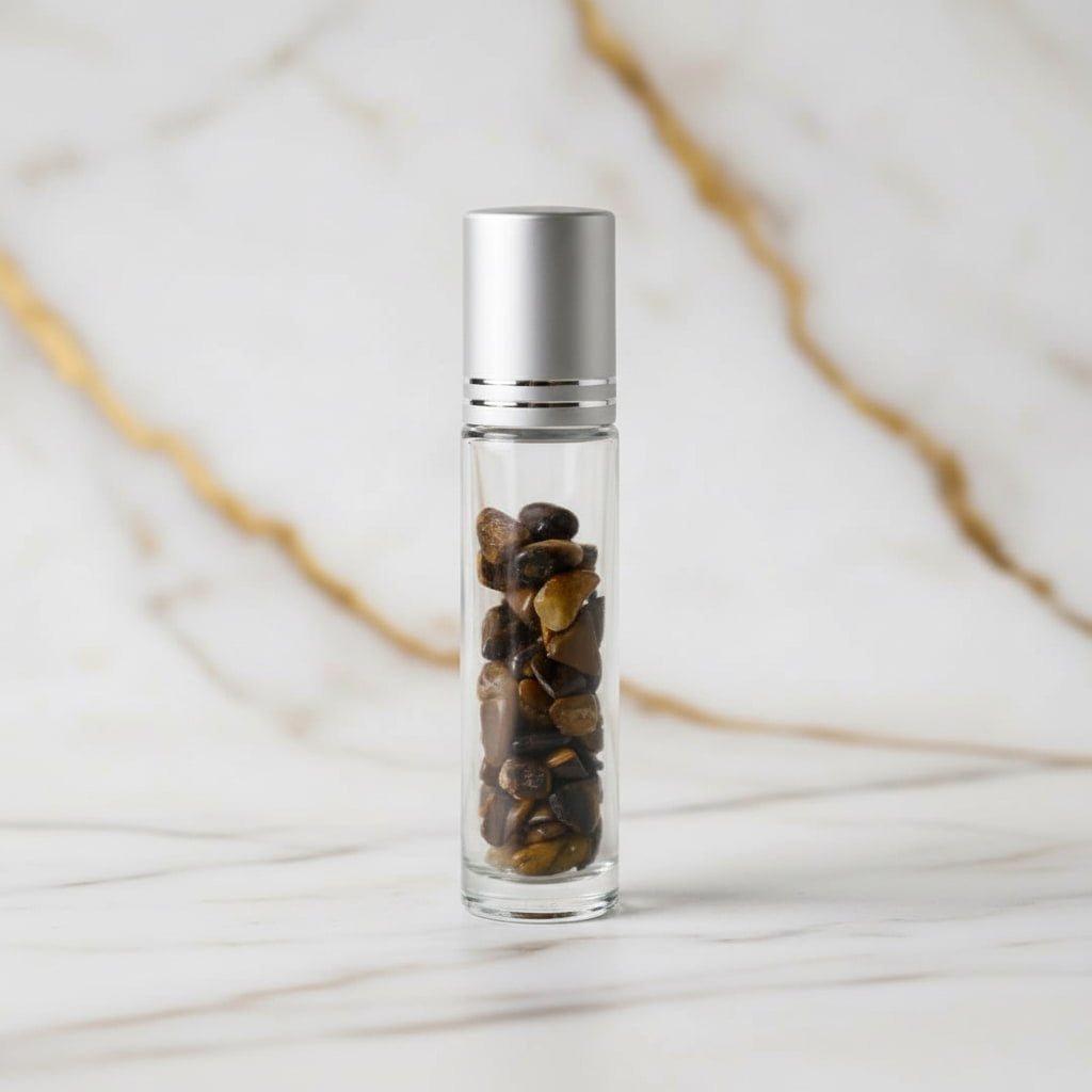 Tigerauge Ölroller – Praktische Größe für die Handtasche CrystalScents