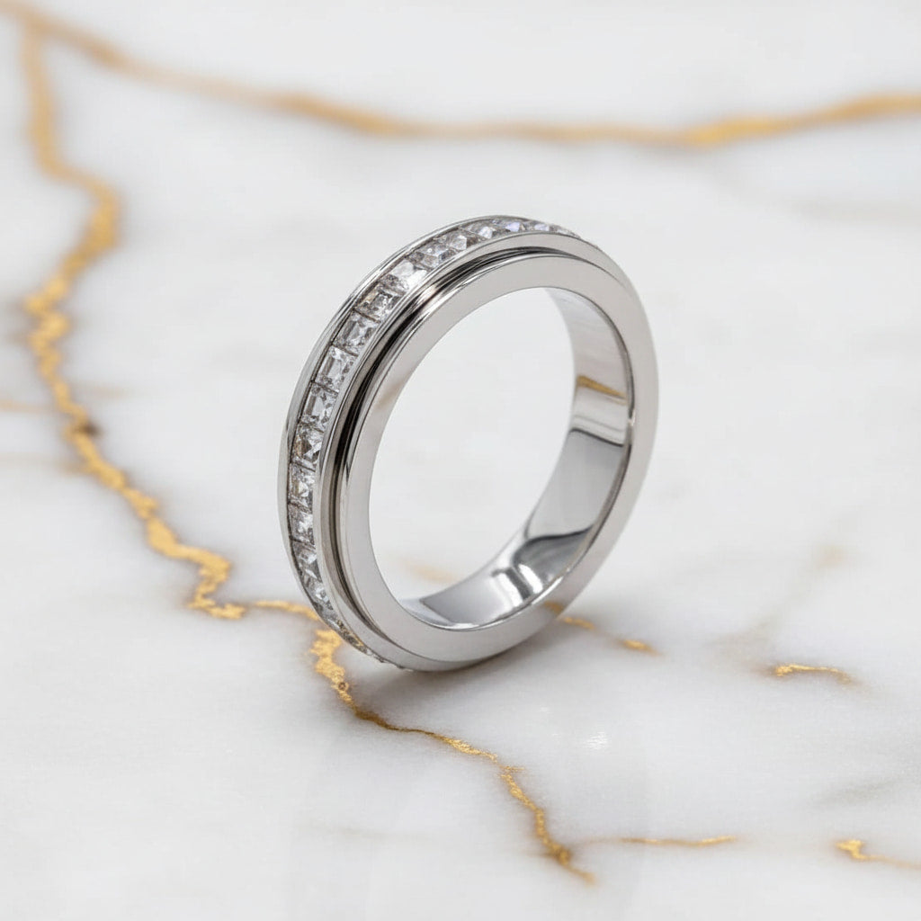 Ring Silber mit drehbarem Design CrystalScents