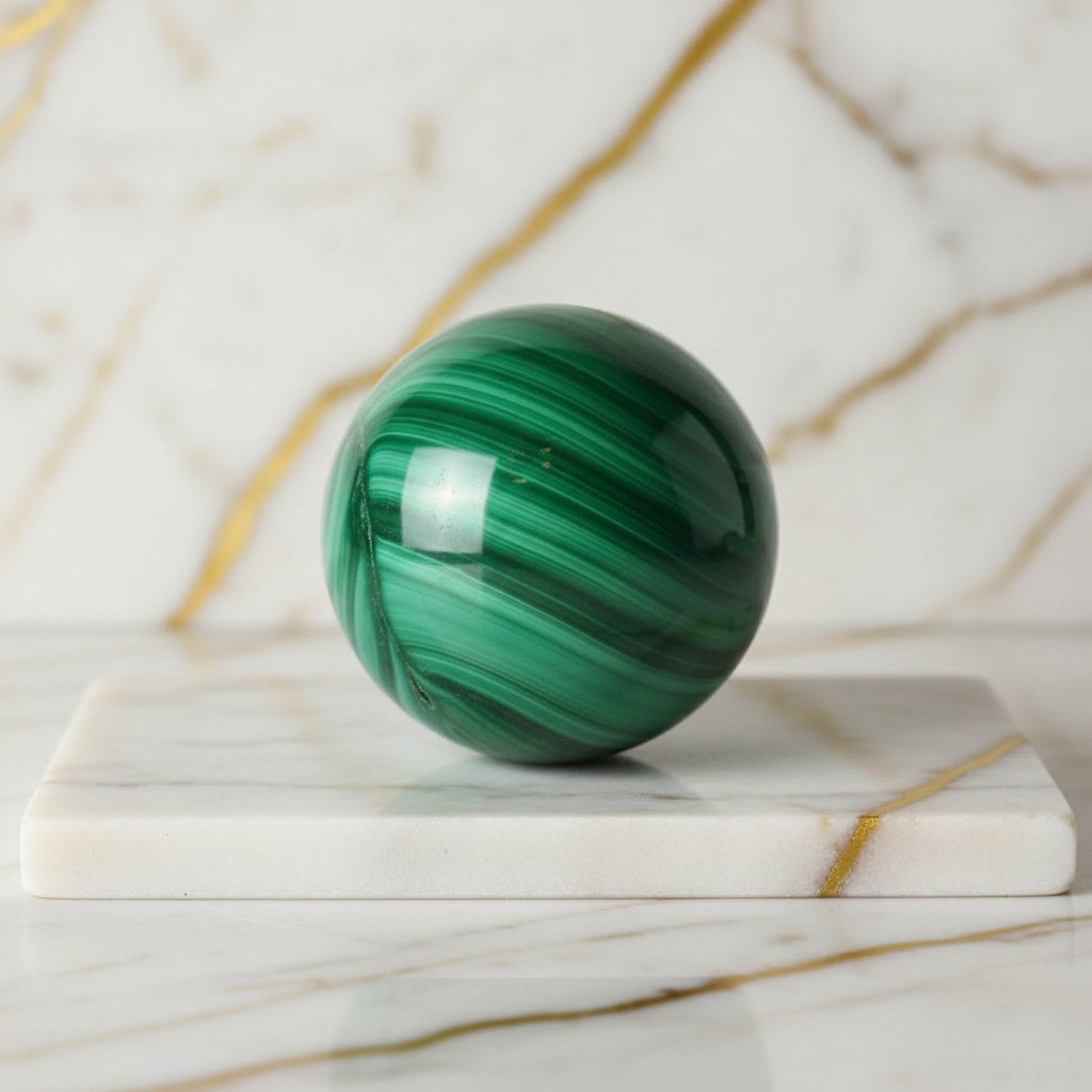 Malachit Kugel – Harmonie & Schutz JETZT sichern CrystalScents