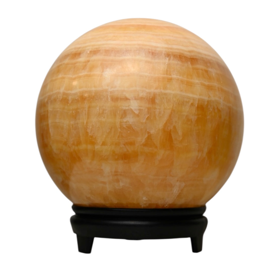 Große Orange Calcit Kugel
