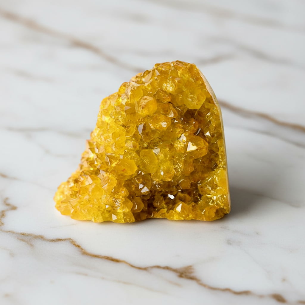 Amethystdruse Gelb – Strahlender Kristall für Lebensfreude CrystalScents