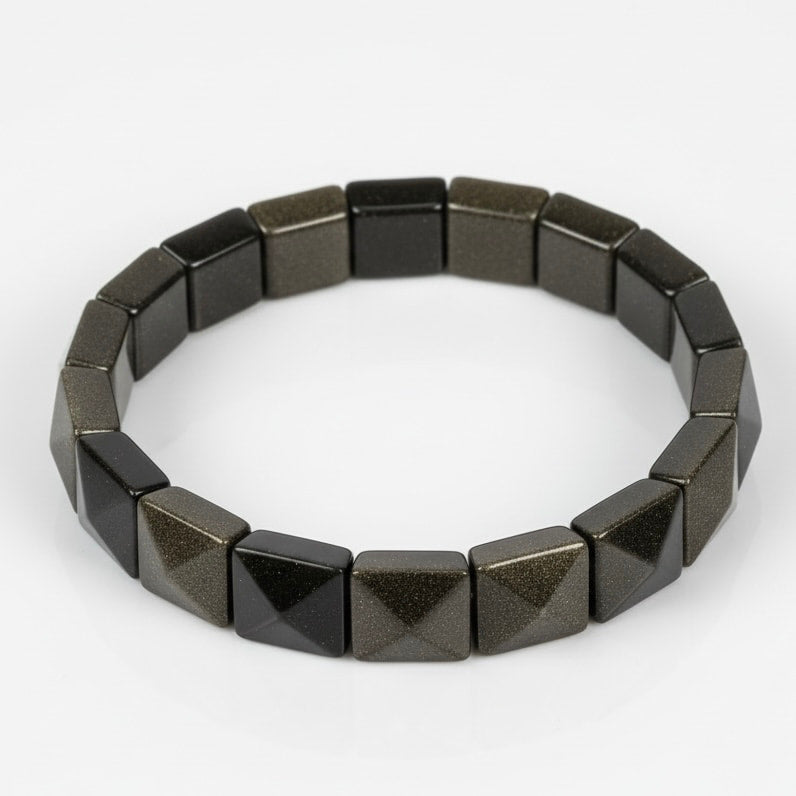 Gold Obsidian Armband - Magische Tiefe CrystalScents