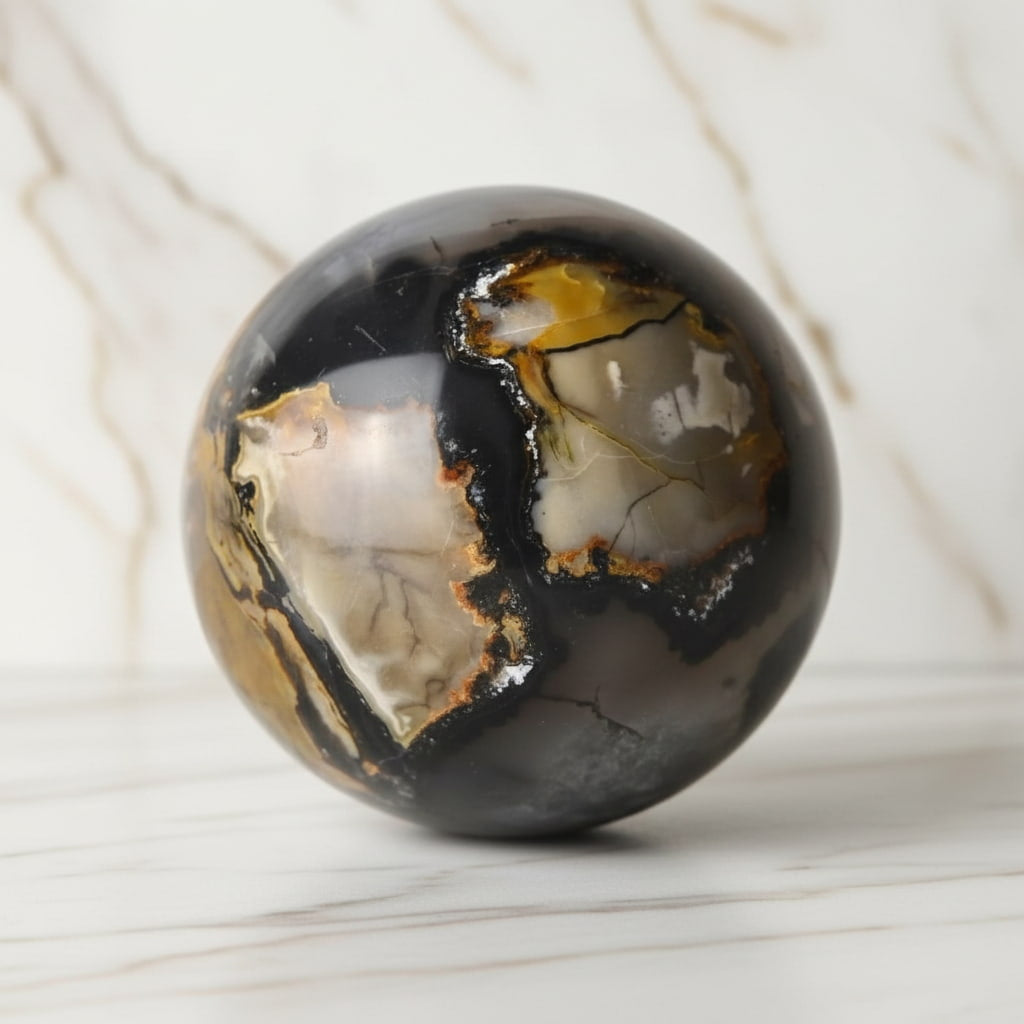 Achat Kugel – Leuchtendes Dekorationsjuwel