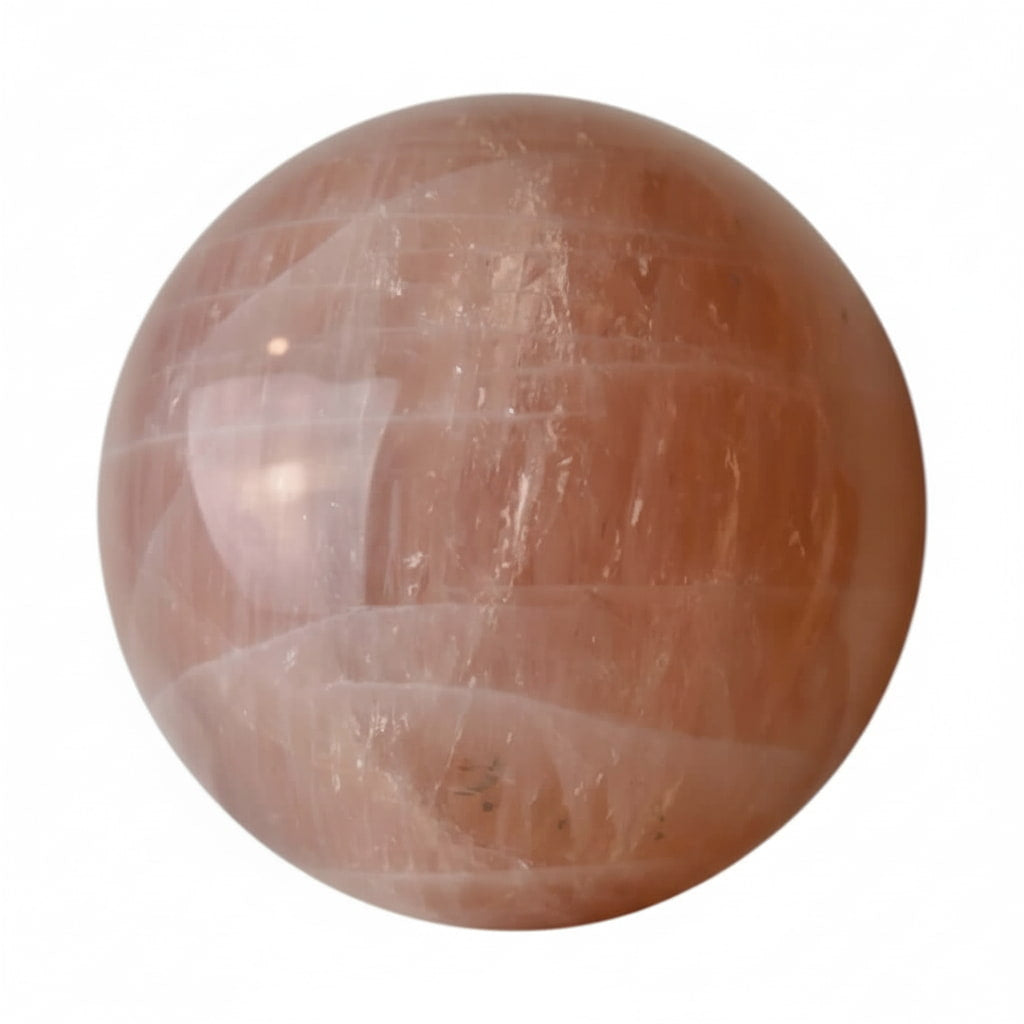 Sehr große Rosenquarz Kugel - Liebe & Selbstfürsorge CrystalScents