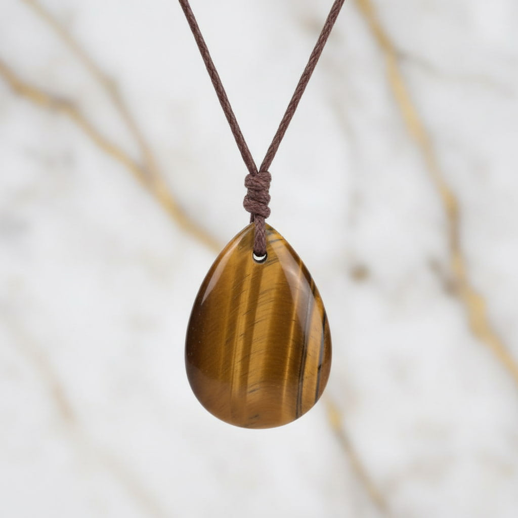 Tigerauge Halskette – Tropfenförmig JETZT sichern CrystalScents