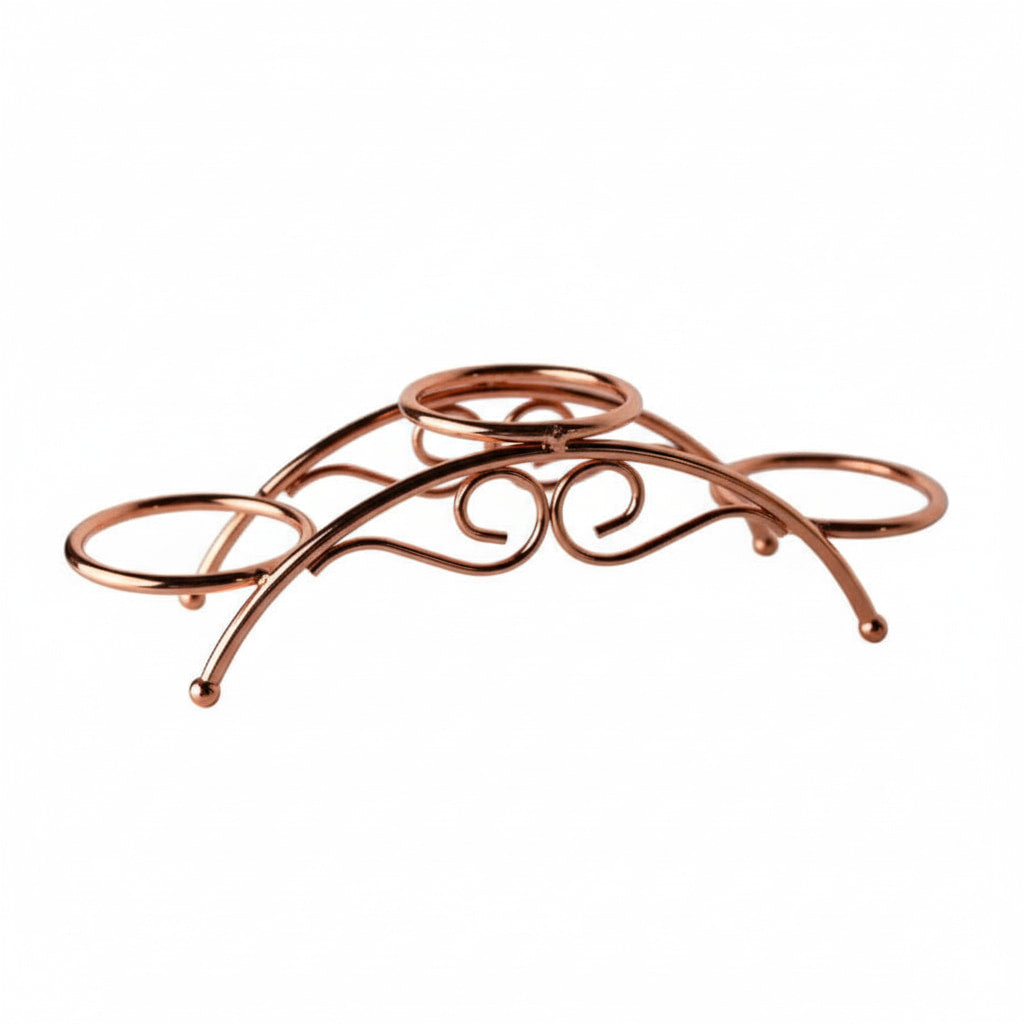 Kugelhalter Roségold – Eleganter Halter für 3 Kristallkugeln CrystalScents