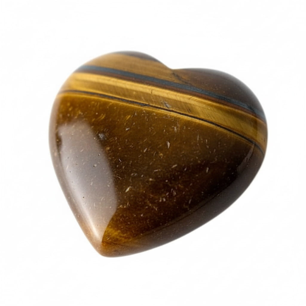 Mini Tigerauge Herz - Schimmernder Talisman CrystalScents