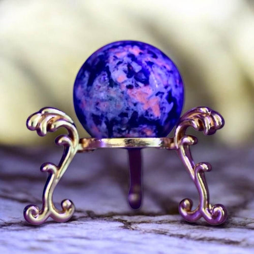 Mini Flammenstein Kugel – kleines Kraftobjekt für Energie und Vitalität