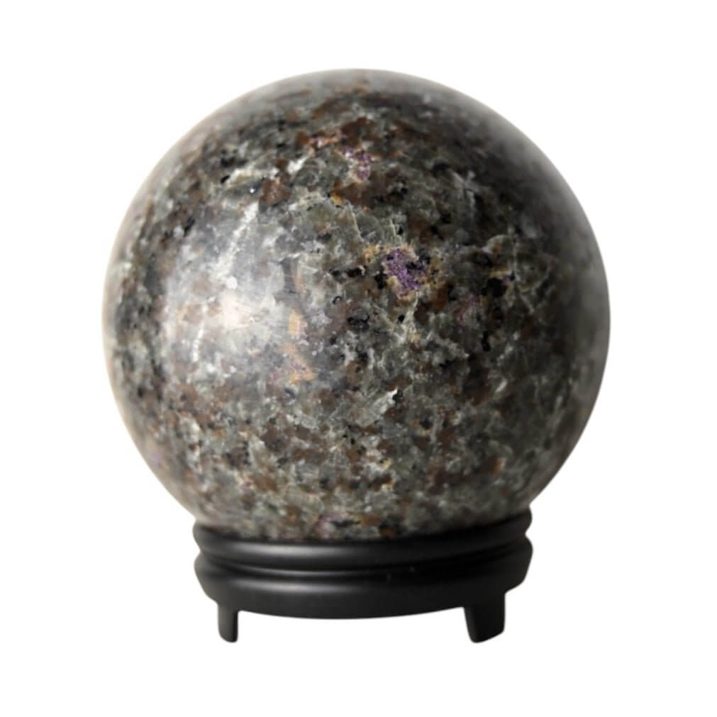 Große Flammenstein Kugel - intensiver Farbakzent für Sammler und Dekor