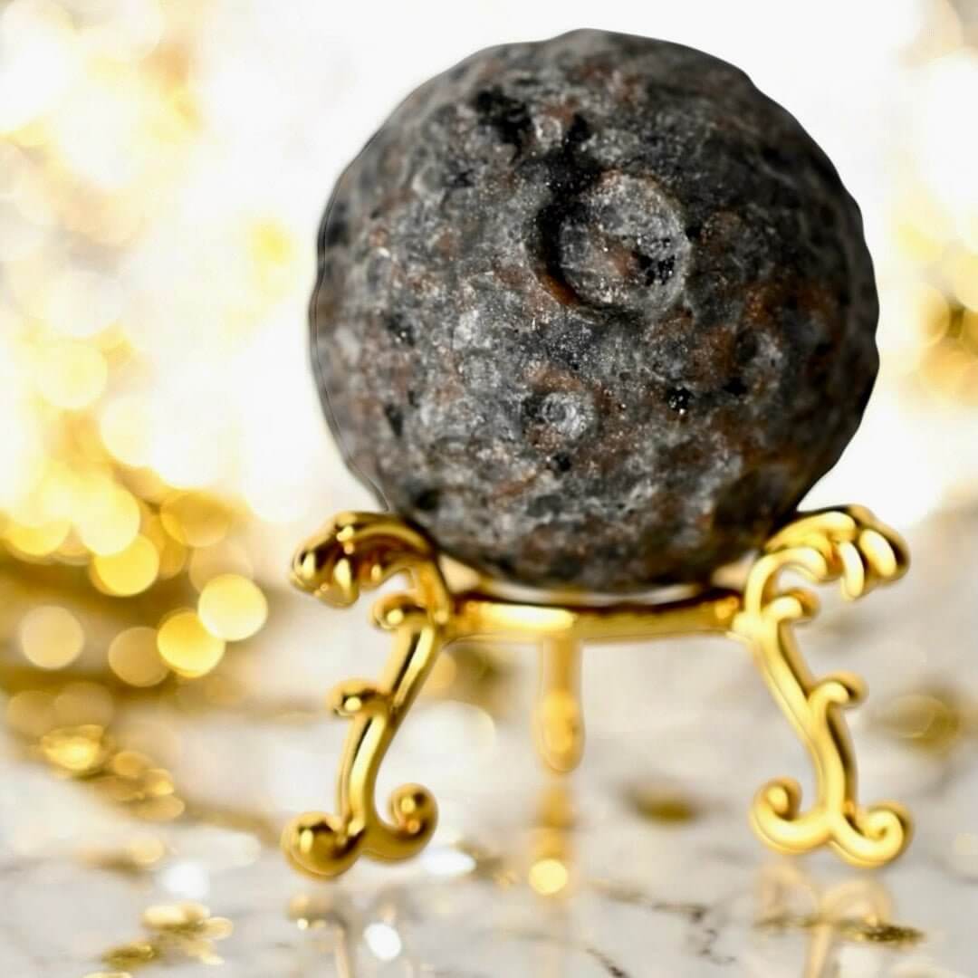 Flammenstein Mondkugel - kleines Kraftobjekt für Energie und Vitalität
