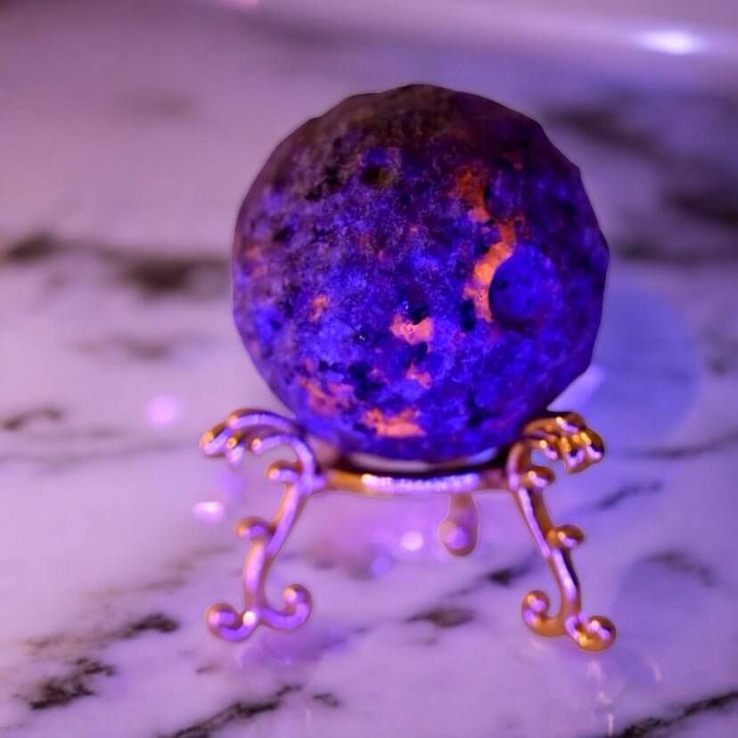 Flammenstein Mondkugel - kleines Kraftobjekt für Energie und Vitalität