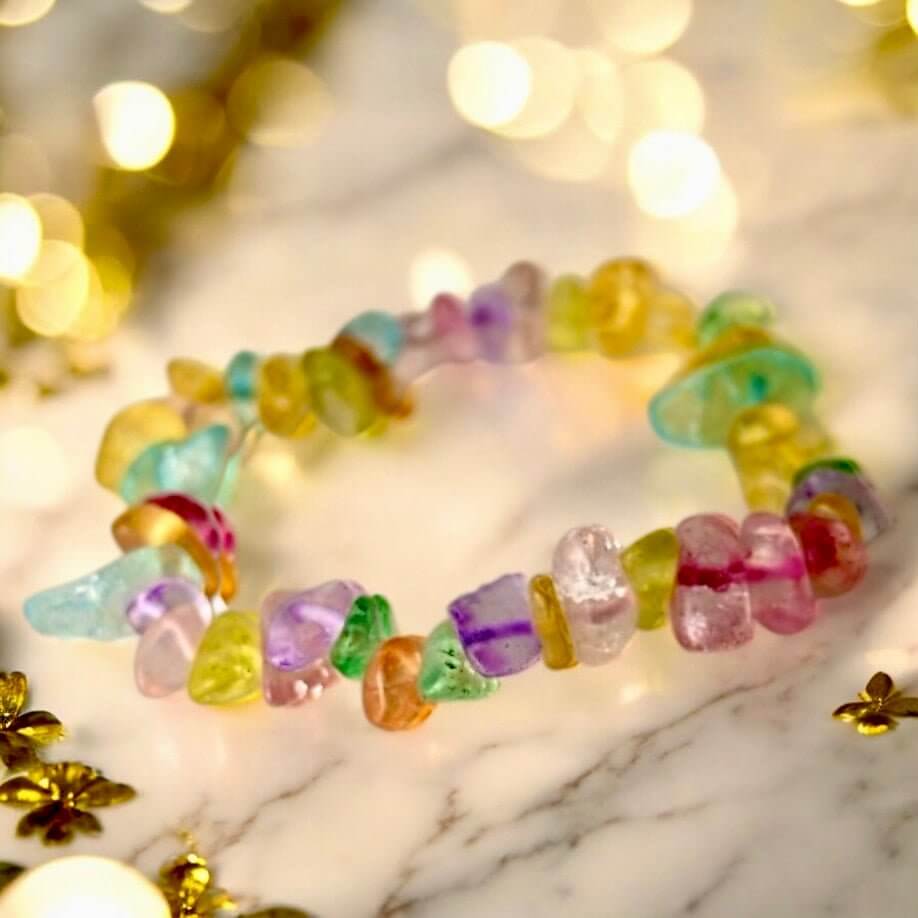 Buntes Fluorit-Armband – Stilvolles Accessoire für Klarheit und positive Schwingungen