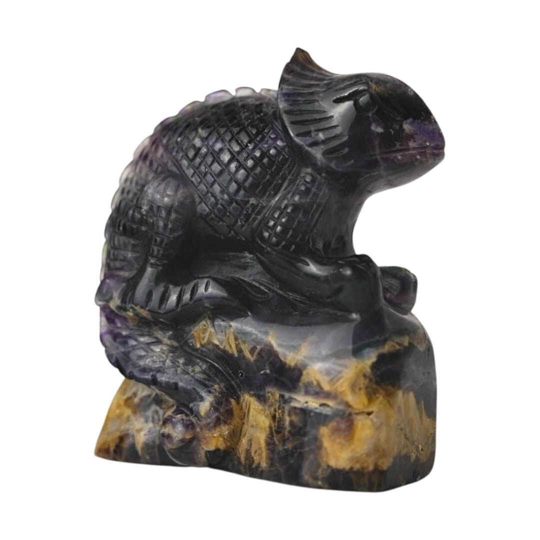 Lila Fluorit Chamäleon – Farbenfroher Wandelstein