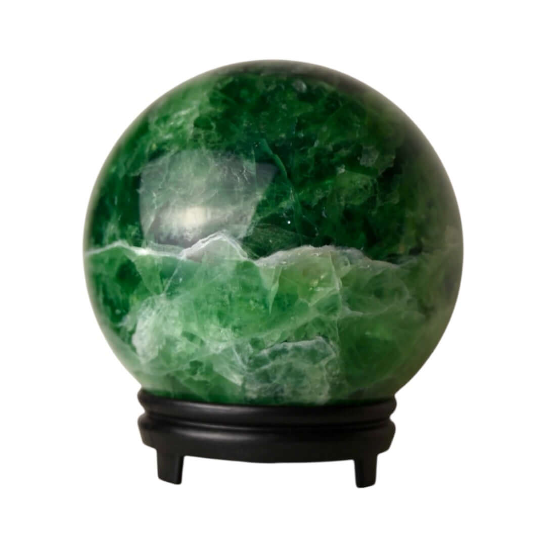 Große grüne Fluorit Kugel – faszinierendes Sammlerstück aus der Natur