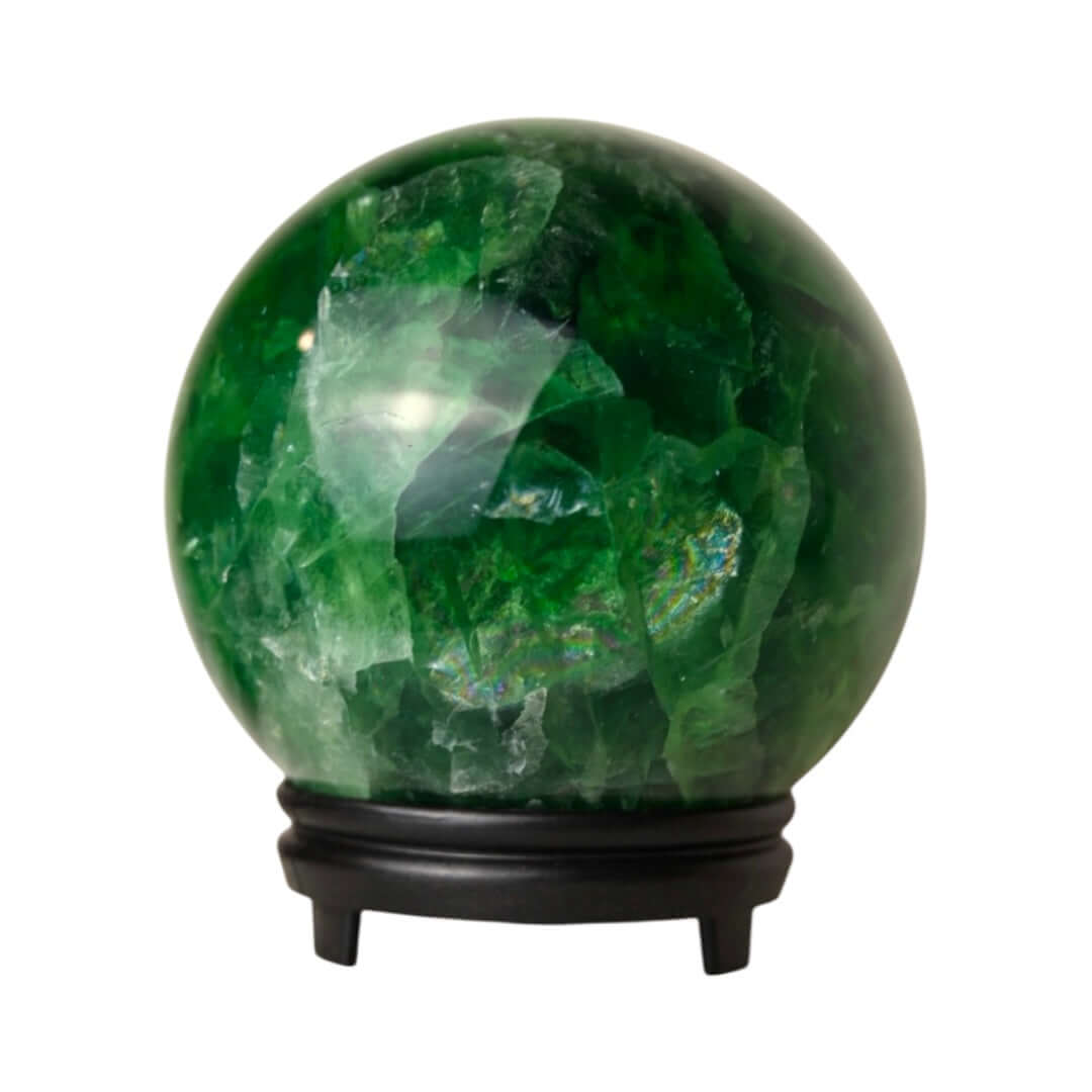 Große grüne Fluorit Kugel – faszinierendes Sammlerstück aus der Natur