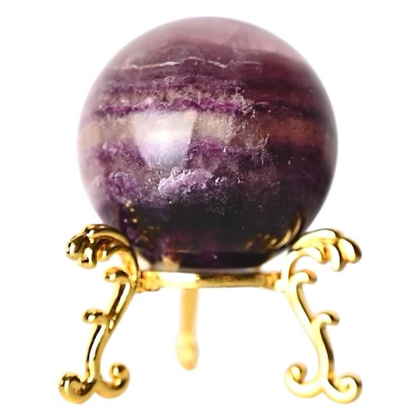 Fluorit Kugel in leuchtendem Lila – stilvolles Edelstein-Highlight