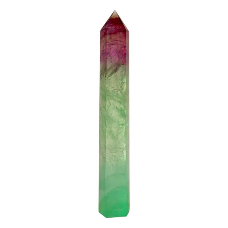 Fluorit Obelisk in kräftigen Farbtönen – stilvolles Edelstein-Highlight