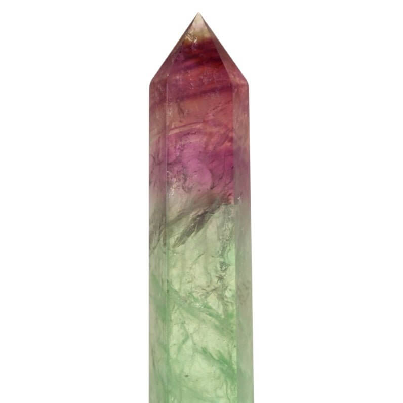 Fluorit Obelisk in kräftigen Farbtönen – stilvolles Edelstein-Highlight