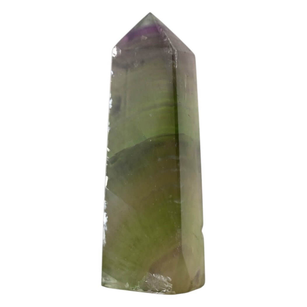 Natürlicher Fluorit Obelisk – dekoratives Highlight in intensiven Farbtönen
