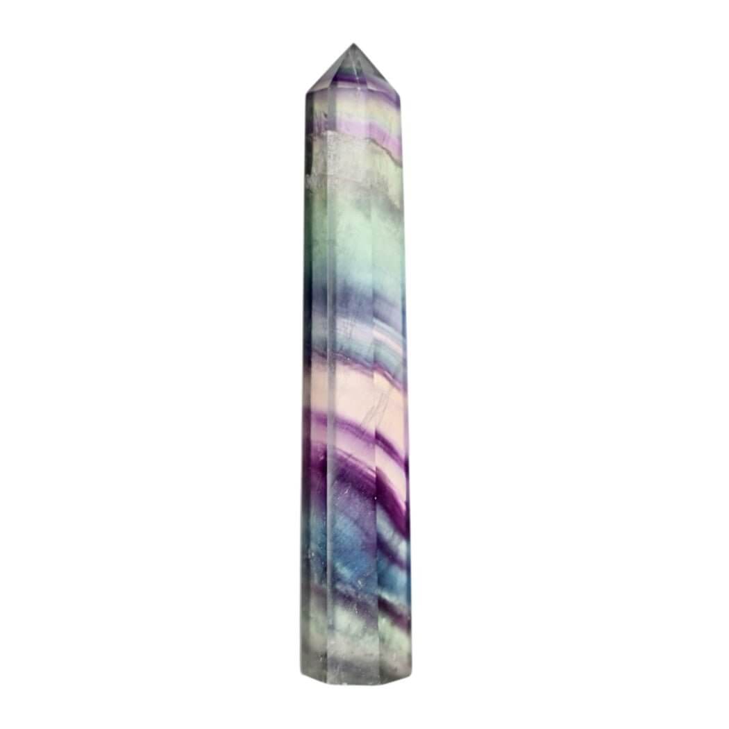 Fluorit Obelisk – elegantes Naturjuwel mit intensiver Farbwirkung