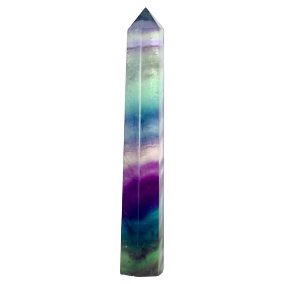 Fluorit Obelisk – elegantes Naturjuwel mit intensiver Farbwirkung