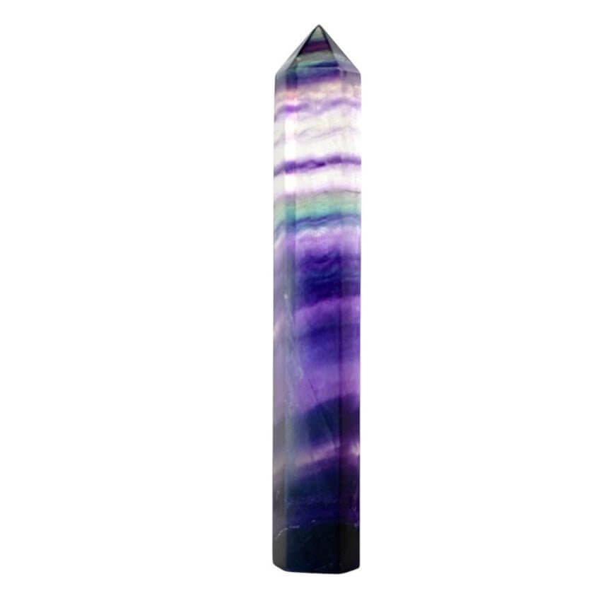 Natürlicher Fluorit Obelisk – faszinierende Struktur und lebendige Farben