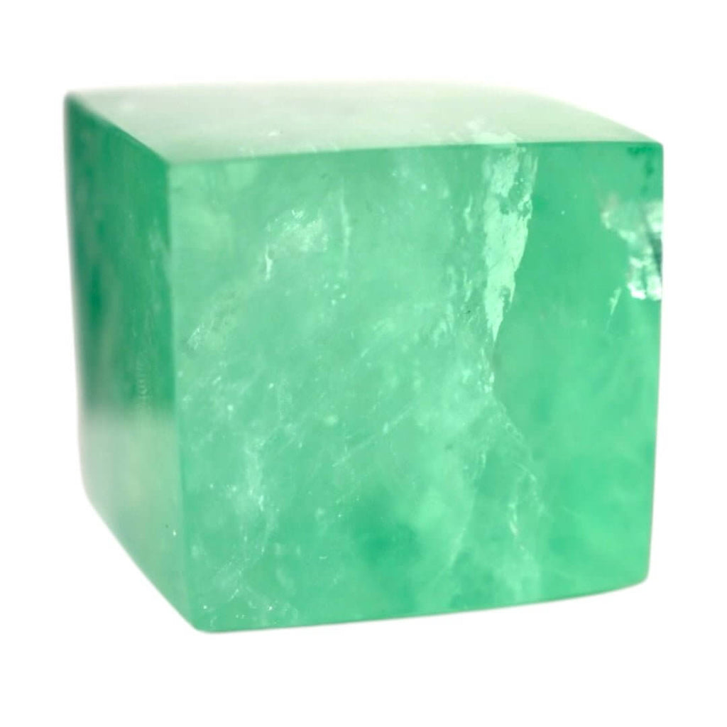 Würfel aus grünem Fluorit – Faszinierendes Edelsteinstück mit intensiver Farbwirkung