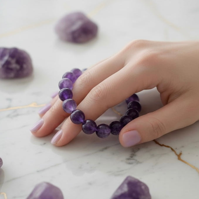 Amethyst Kugelarmband – Stilvolles Schmuckstück voller Energie