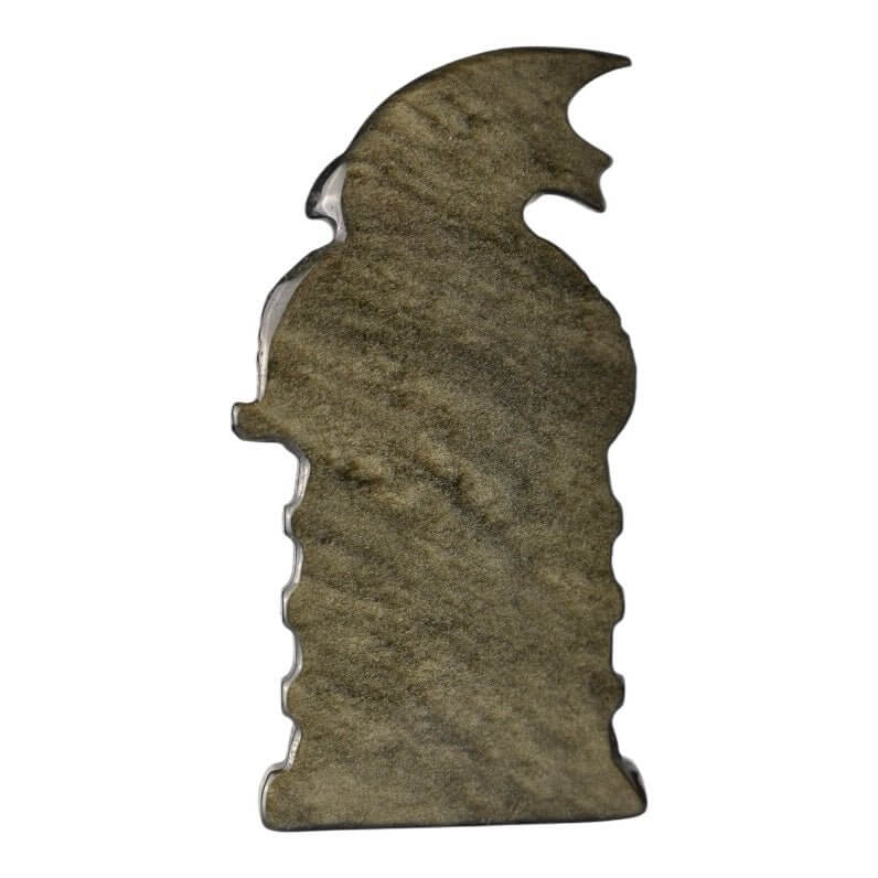 Gold Obsidian „Drachenportal“ – Mystische Kristallskulptur mit faszinierender Struktur