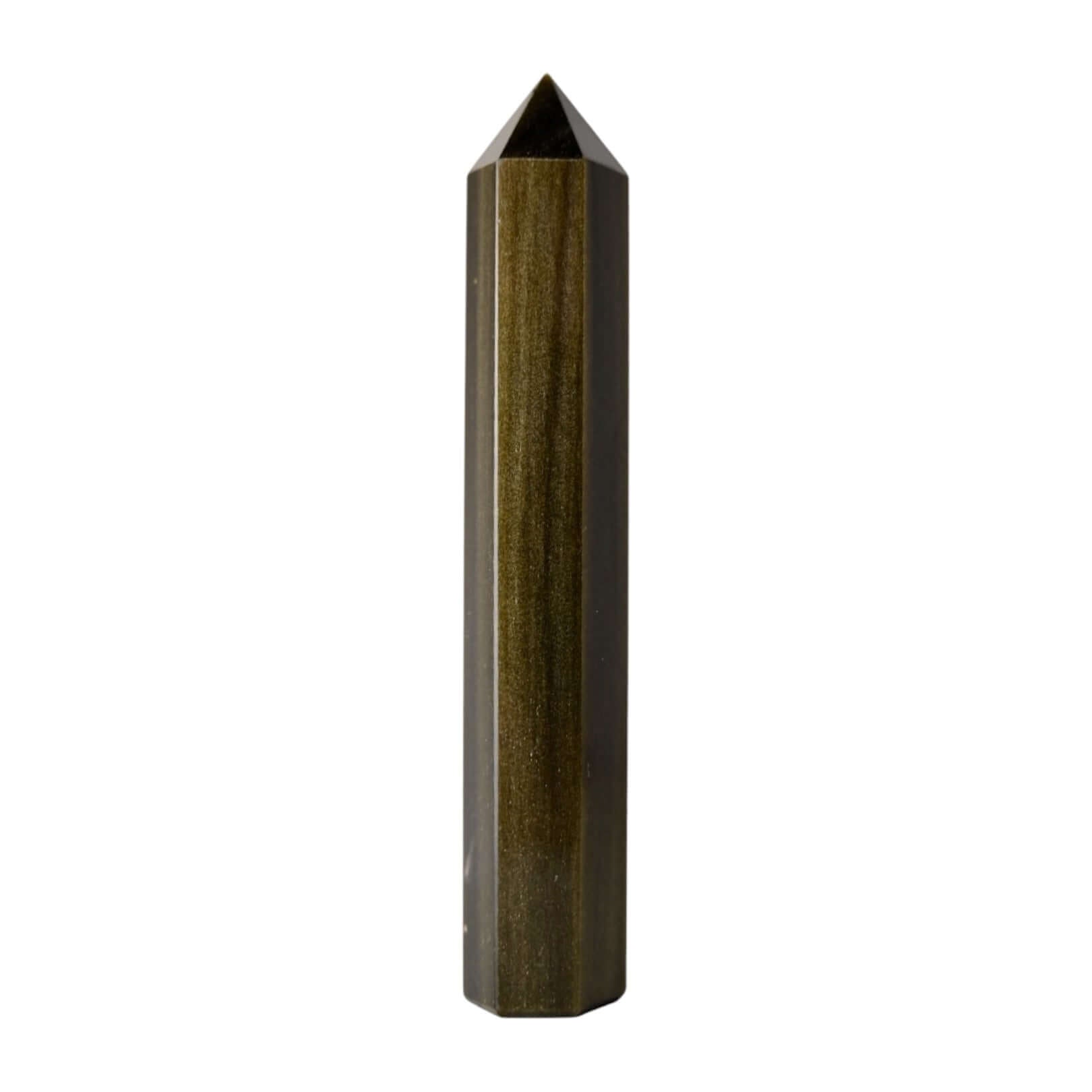 Gold Obsidian Obelisk - Dunkle Kraft mit goldenem Schimmer