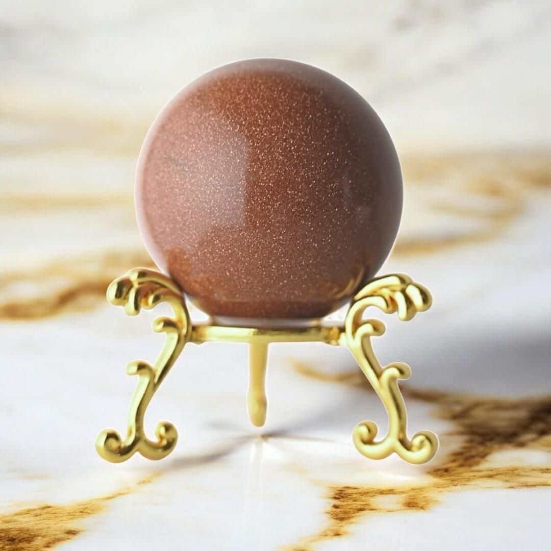 Goldfluss Kugel – funkelndes Naturkunstwerk für Optimismus und positive Energie