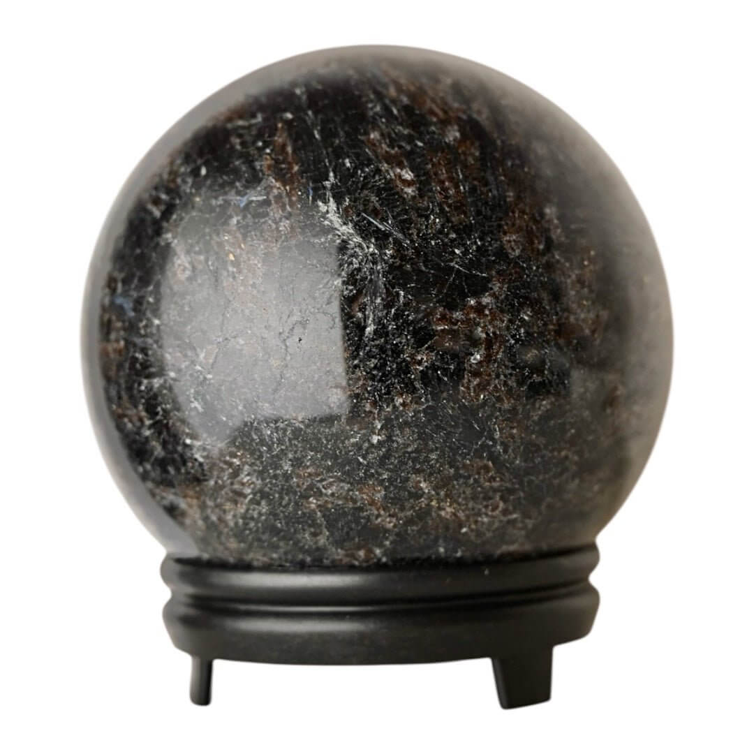 Natürliche Granat-Astrophyllit Kugel – markantes Dekorstück für Räume