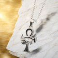 Silberne Halskette mit Anch-Anhänger - Kraftvolles Accessoire
