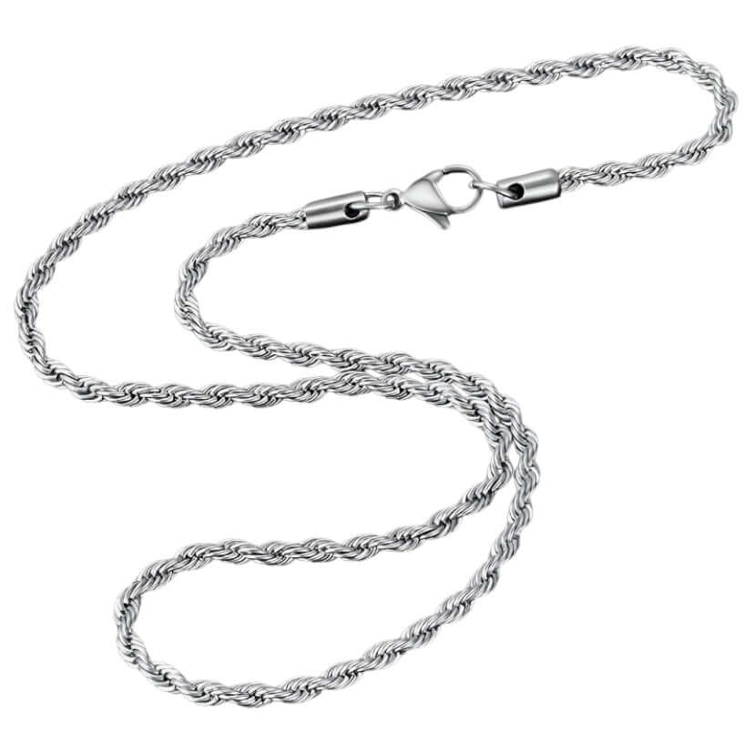 Silberne gedrehte Halskette – Ausdrucksstark und elegant