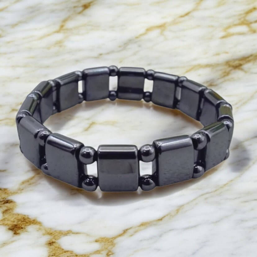 Markantes Hämatit Armband - Modisch & Metallisch