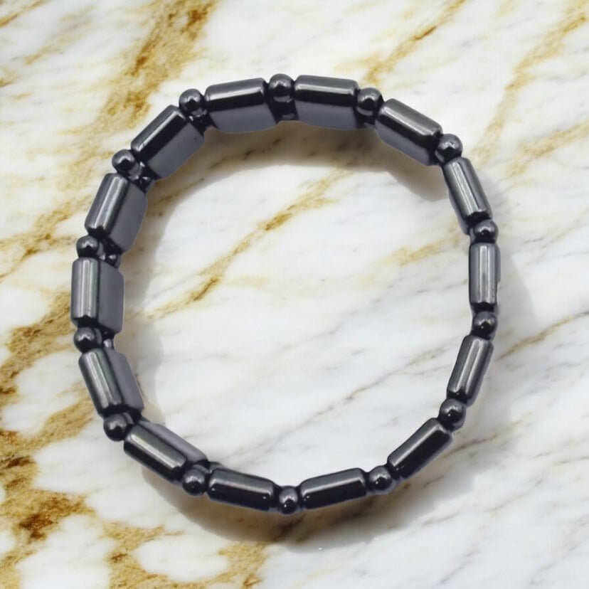 Markantes Hämatit Armband - Modisch & Metallisch