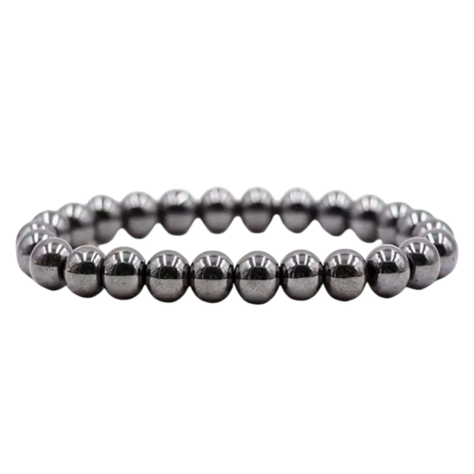 Hämatit Kugelarmband – Elegantes Schmuckstück mit metallischem Schimmer