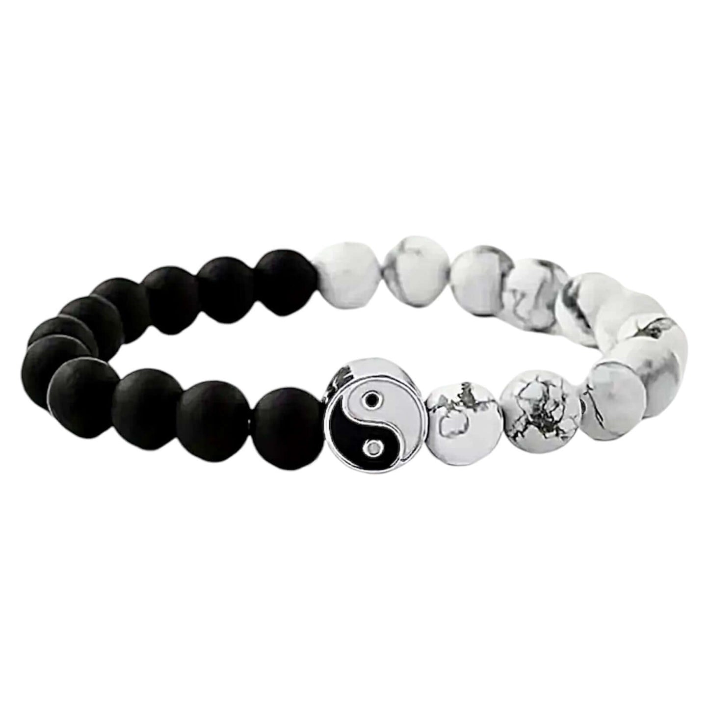 Howlit Vulkanstein Armband Yin und Yang