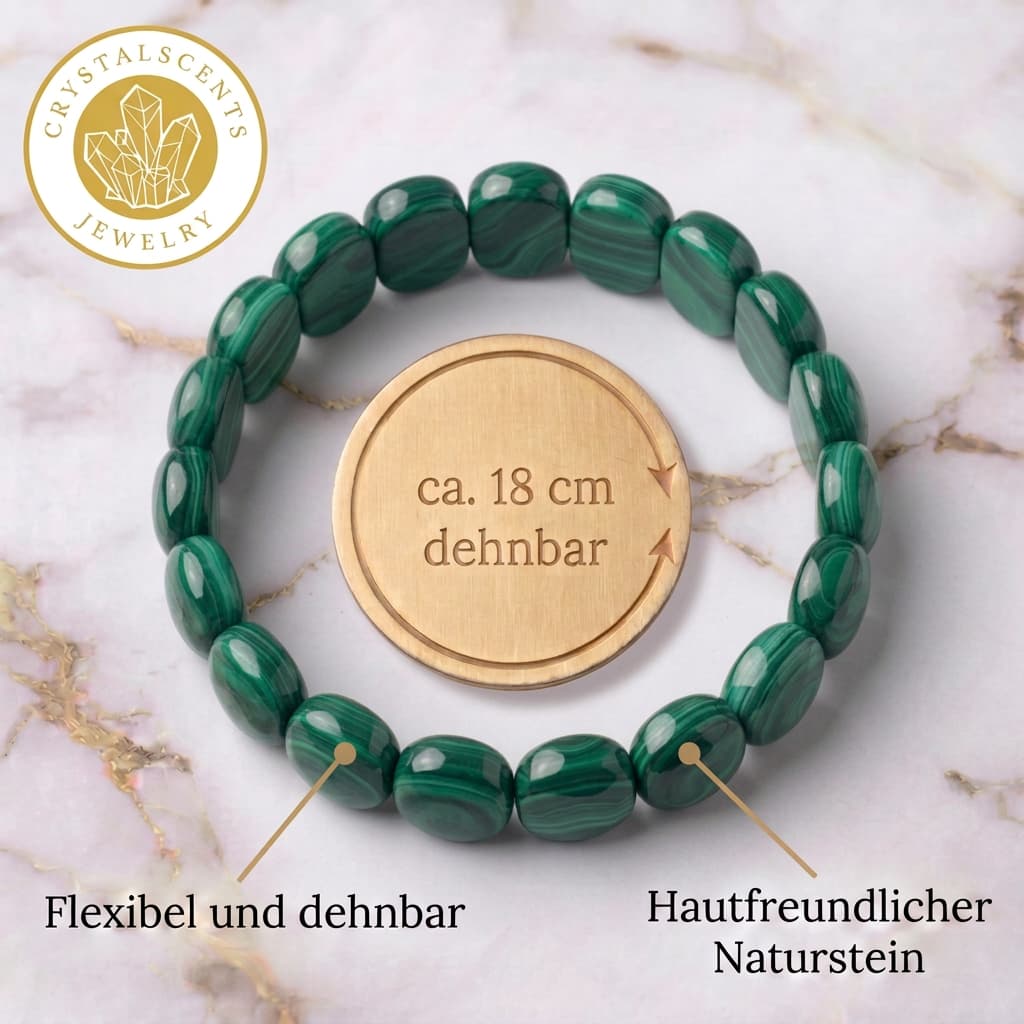 Malachit Armband - Lebendige Optik