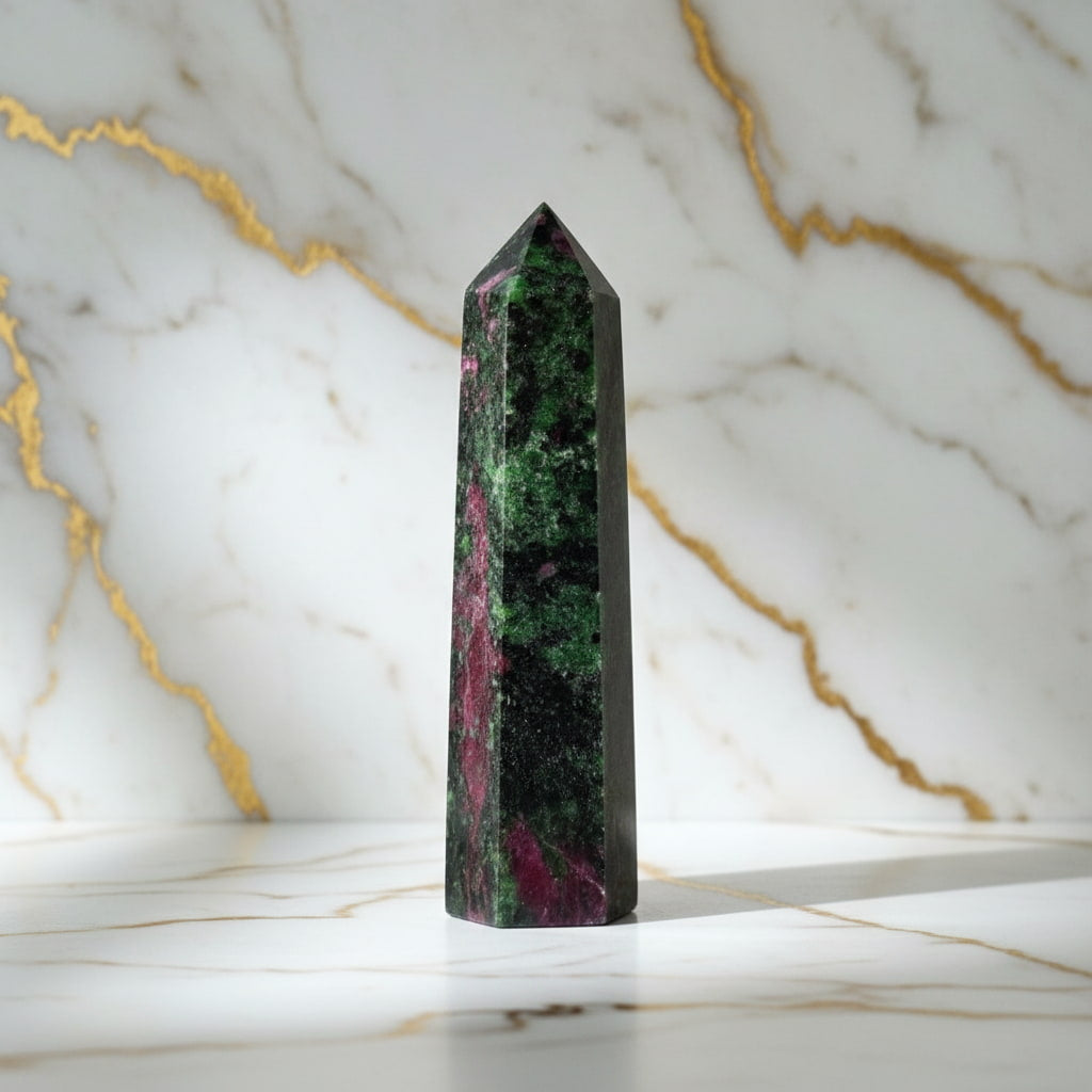 Rubin Zoisit Obelisk – Balance JETZT sichern CrystalScents