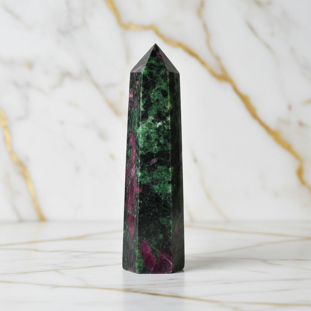Rubin Zoisit Obelisk – Balance JETZT sichern CrystalScents