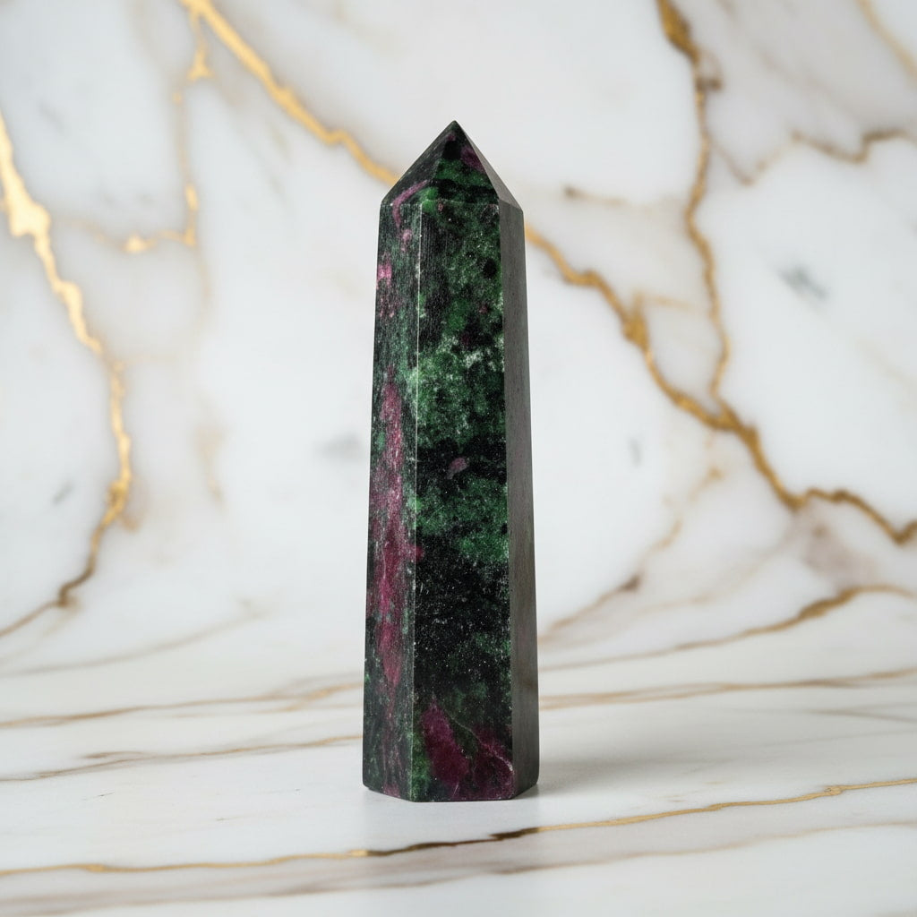 Rubin Zoisit Obelisk – Balance JETZT sichern CrystalScents