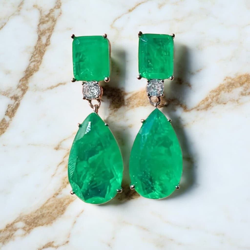 Smaragd Statement Ohrringe