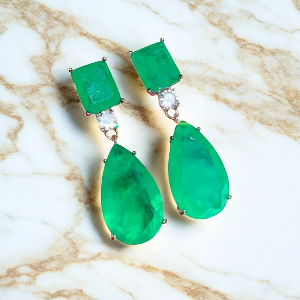 Smaragd Statement Ohrringe